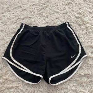 nike shorts, black with white border. size medium
